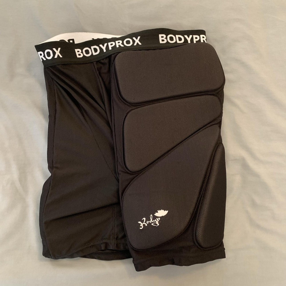 Bodyprox Padded Protective Shorts Large Black Impact EVA Rubber Nylon Spandex